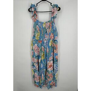 Loft Garden‎ Smocked Ruffle Midi Dress size XL
